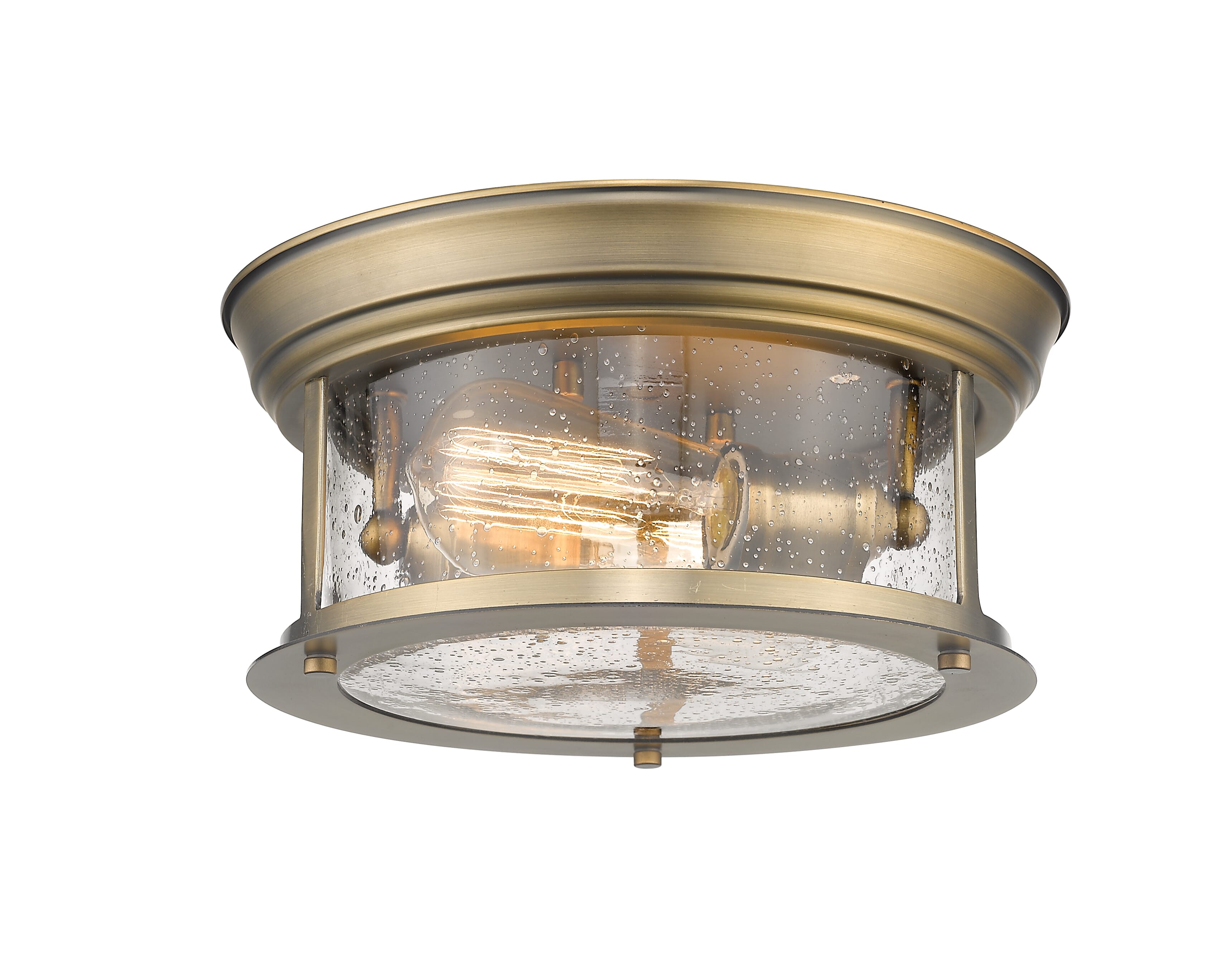 Sonna 2-Light Flush Mount Ceiling Light In Heritage Bra