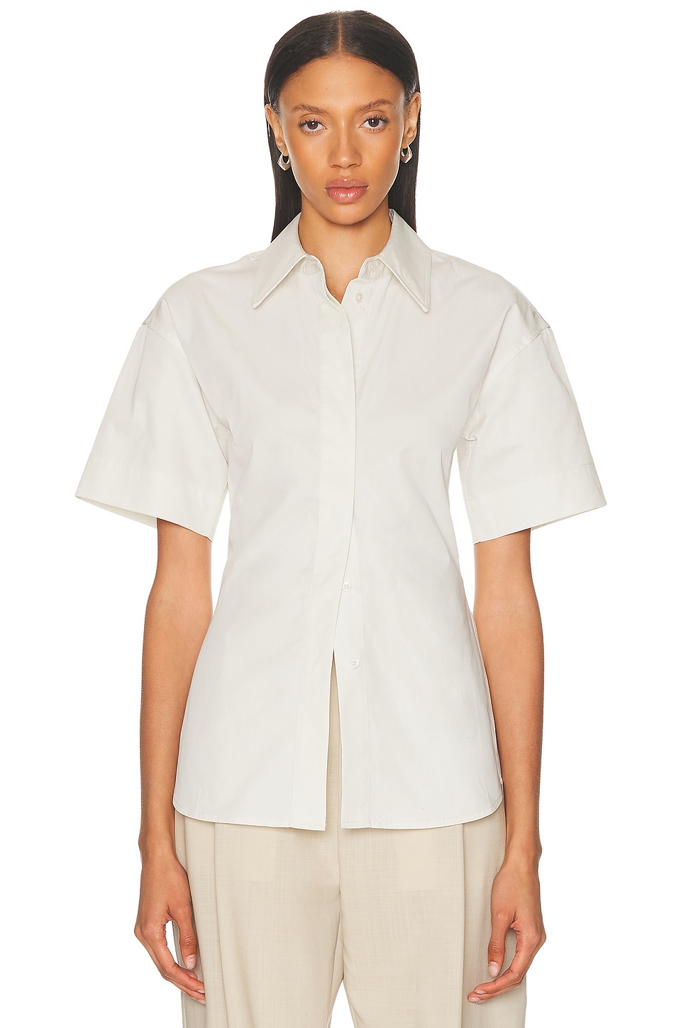 EAVES Aven Shirt in Chalk - White. S also in