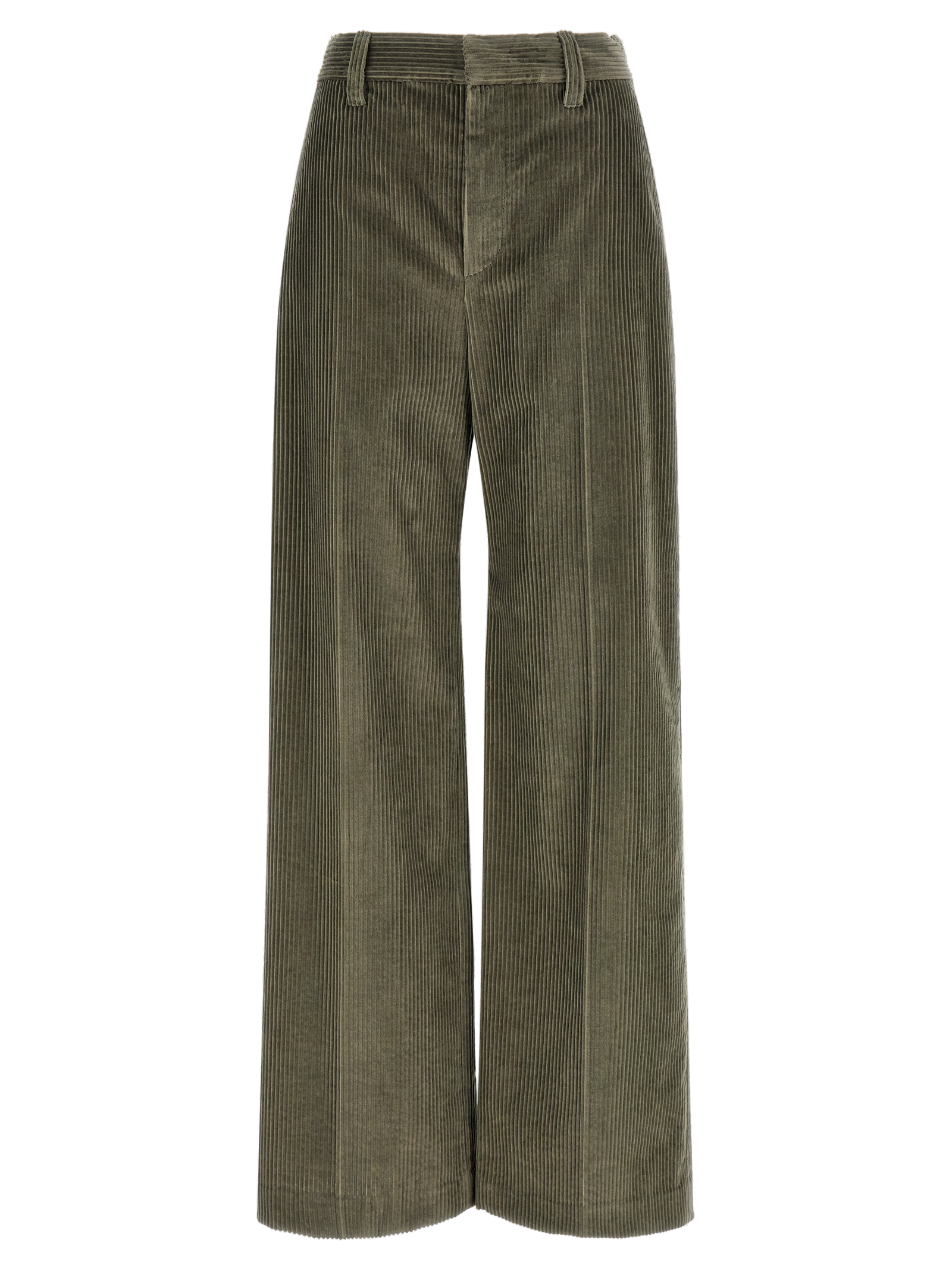 Corduroy Flared Trousers — Green