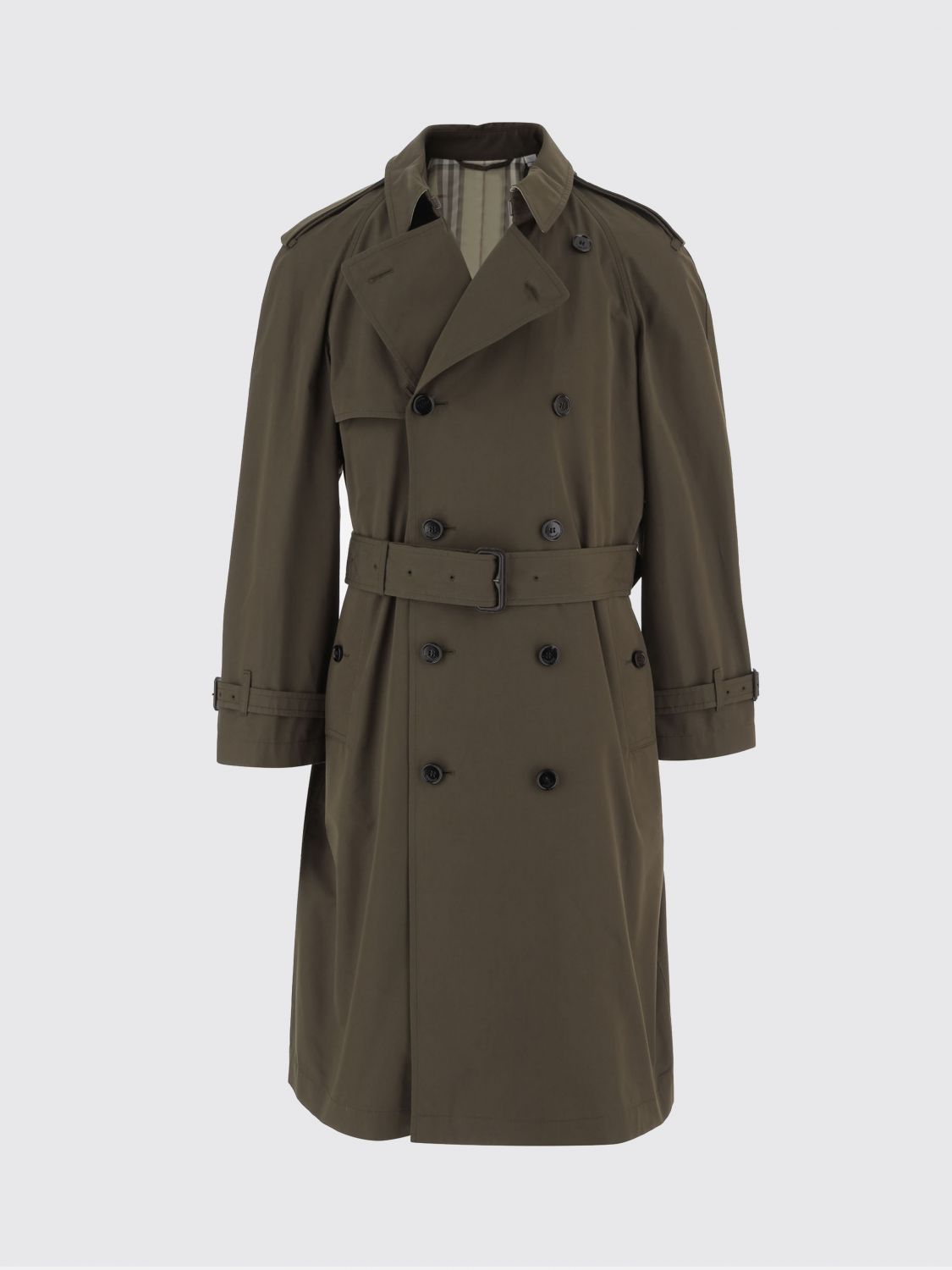Coat Men color Green