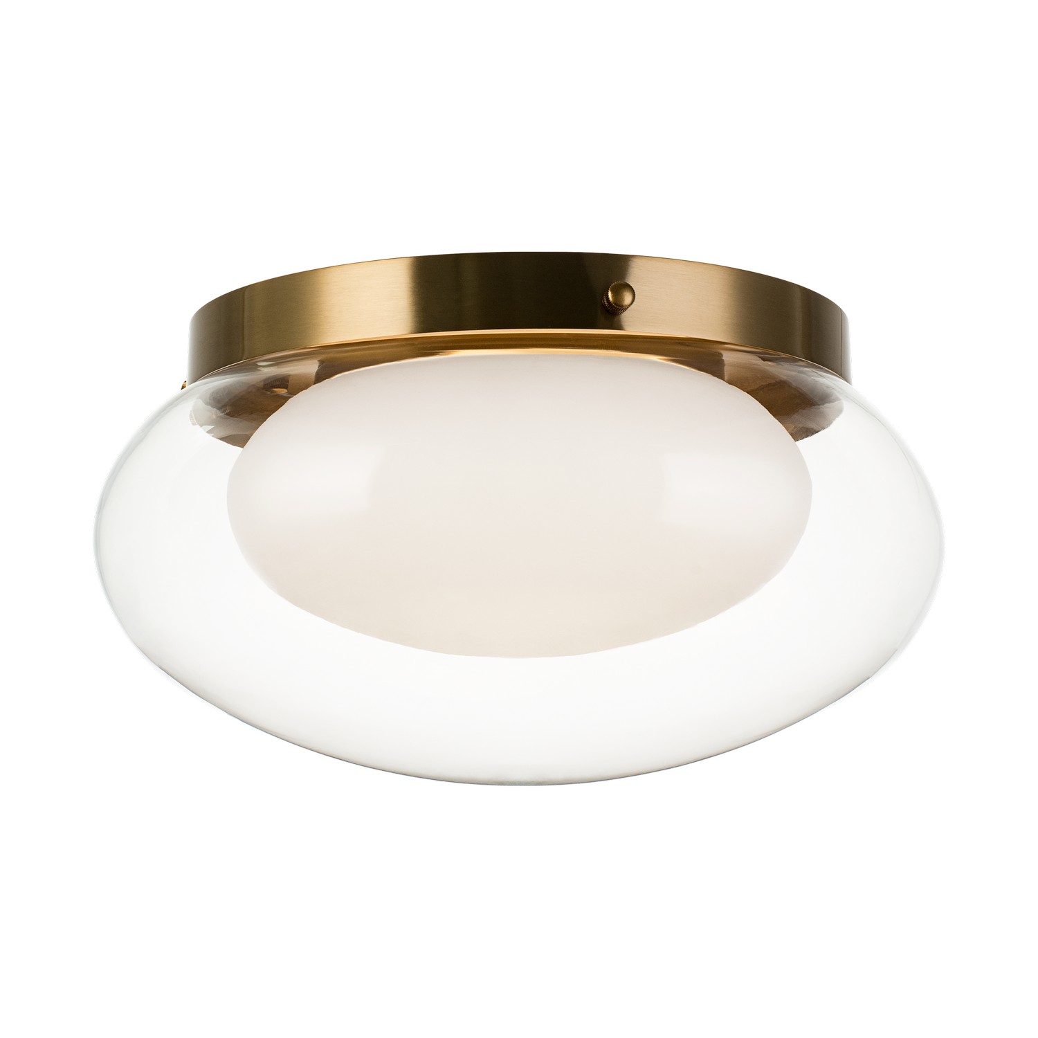 Aged Gold Brass Flush Mount from the Caspian Collection