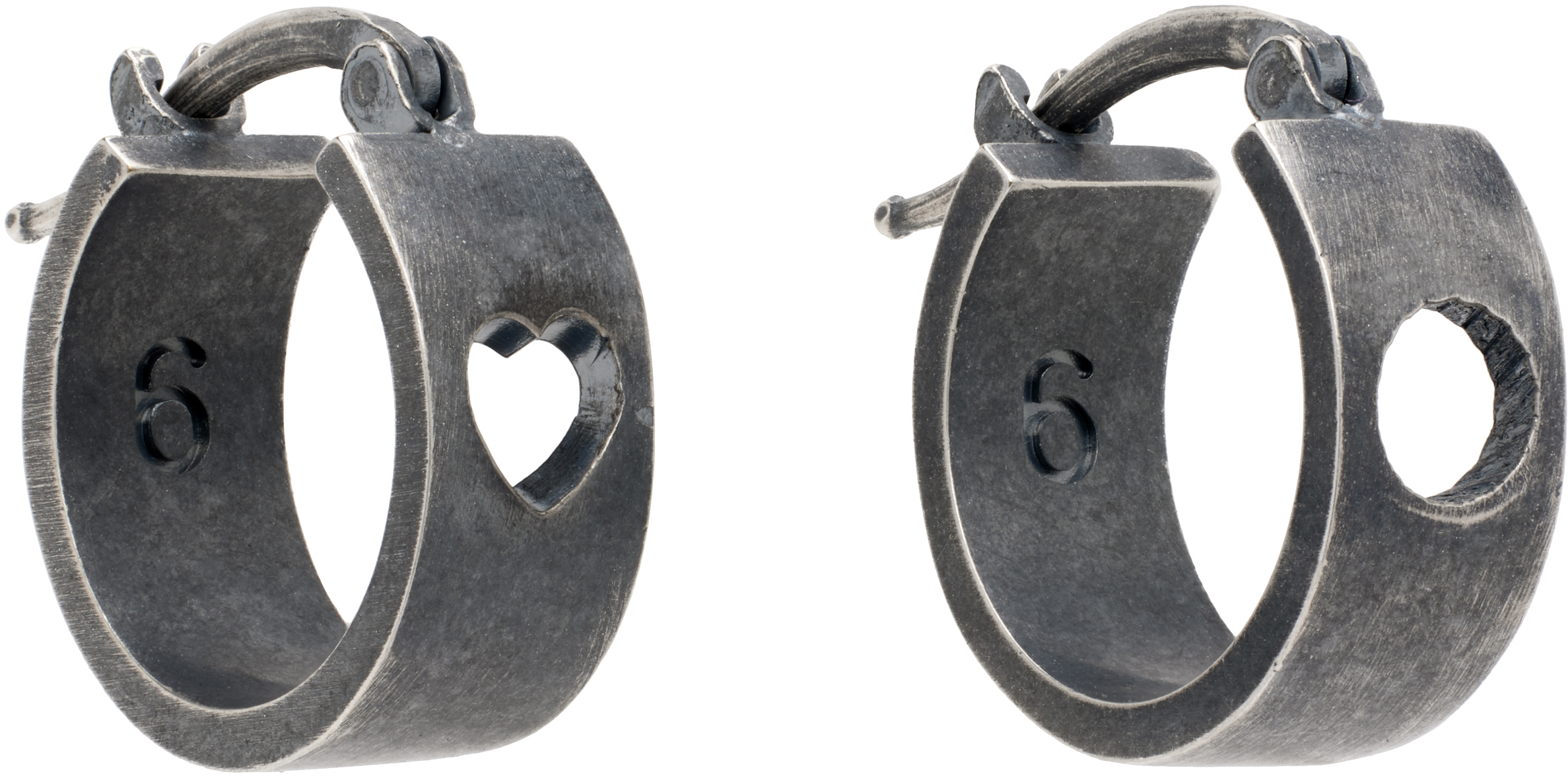 MM6 Maison Margiela Silver Industrial Earrings