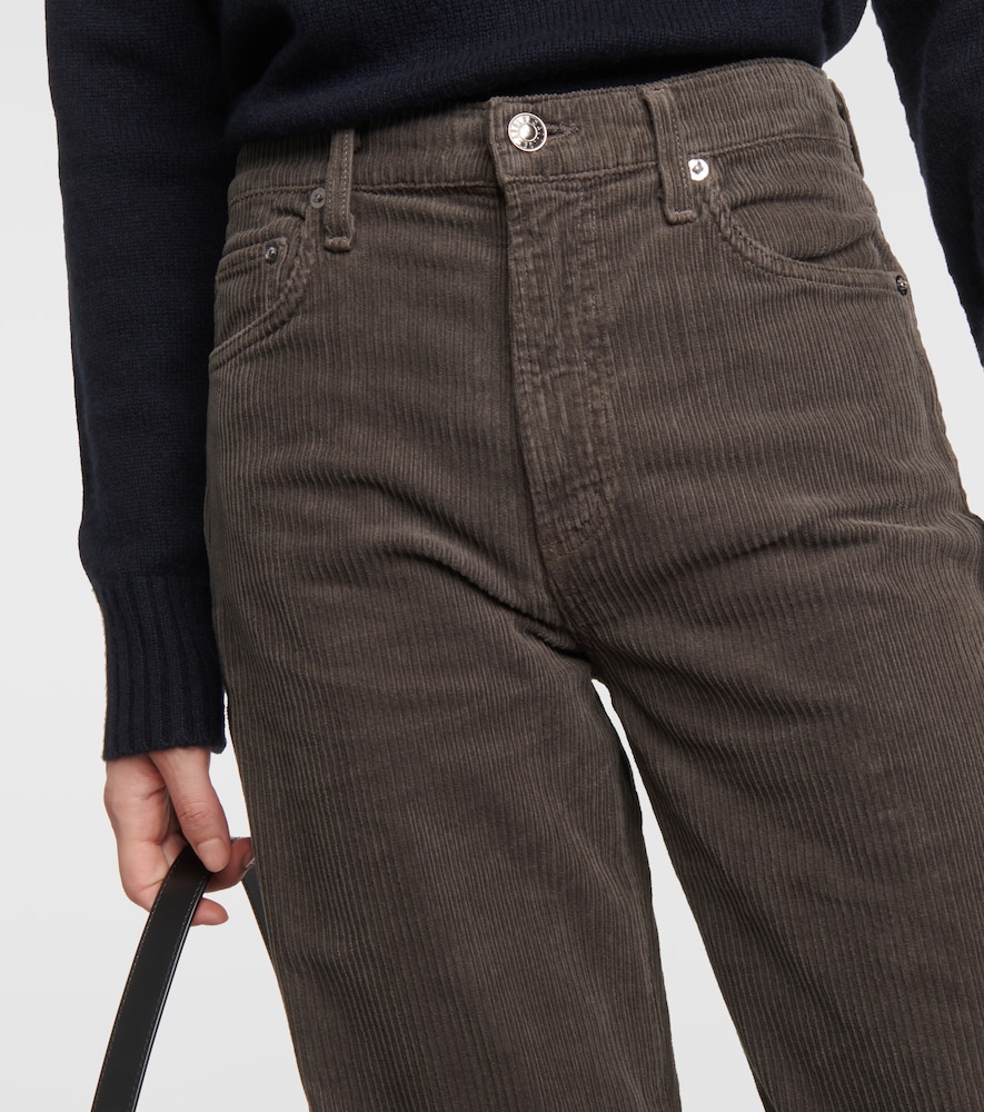 Harper mid-rise corduroy straight jeans