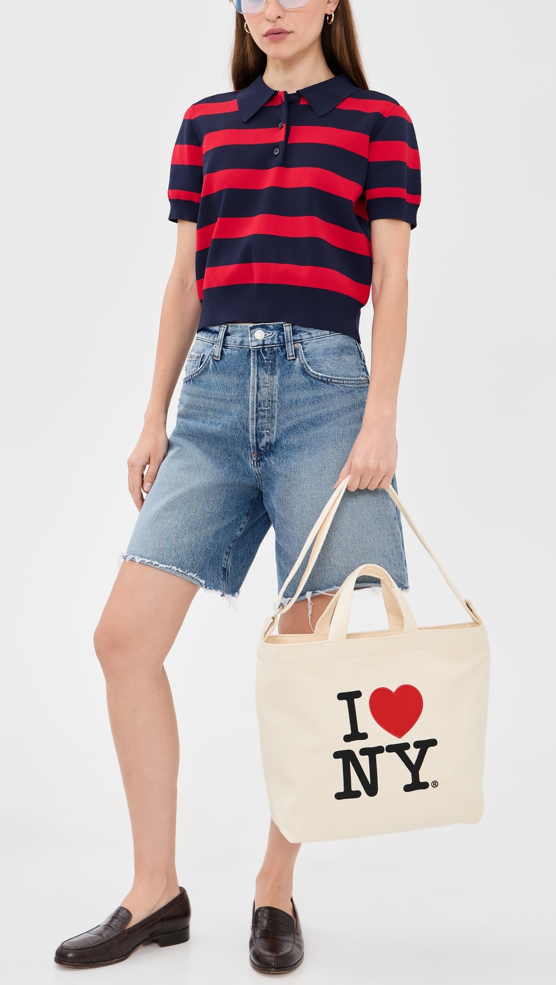 Horizontal Zip Duck Bag I Love NY One Size