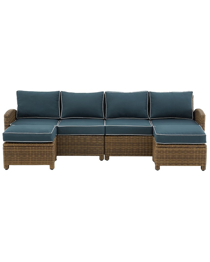 Bradenton 4Pc Outdoor Wicker Sectional Set