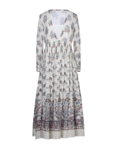 Woman Maxi dress White Size M Cotton, Silk