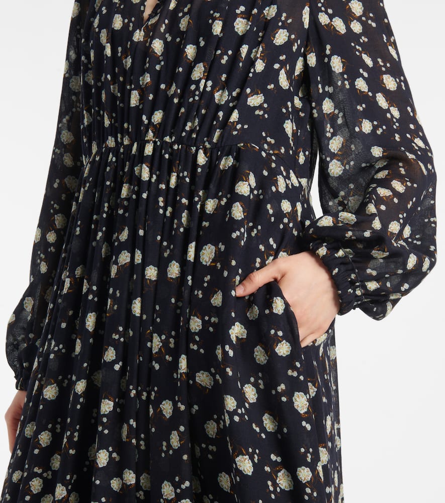 Floral Volumes printed maxi dress