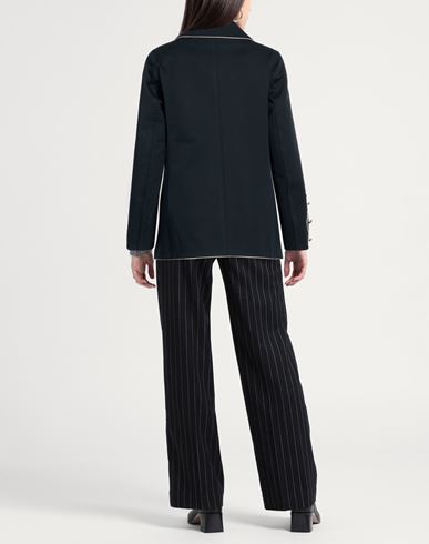 Woman Overcoat & Trench Coat Midnight blue Size 4 Cotton