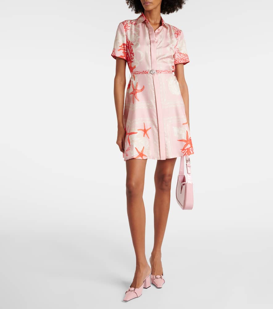 Barocco Sea silk twill shirt dress