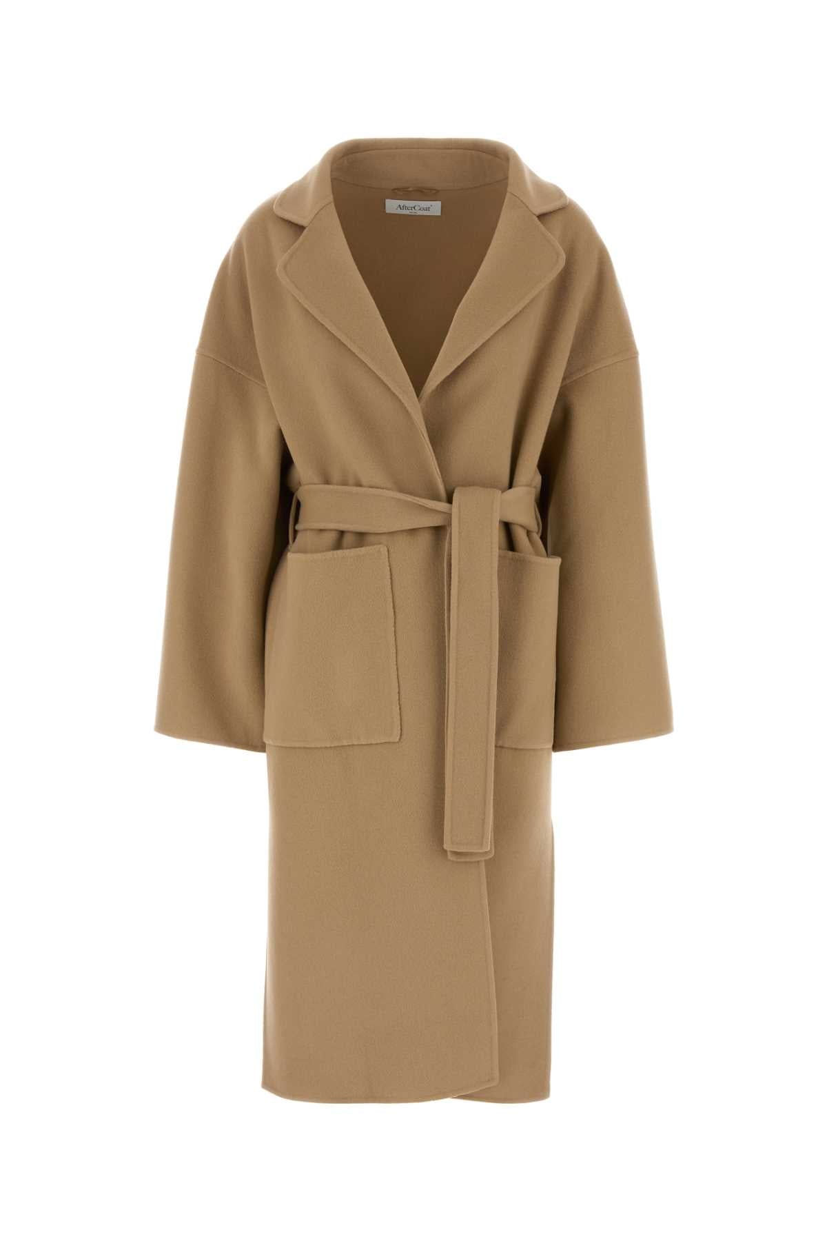 Wool-Cashmere Blend Coat — Beige