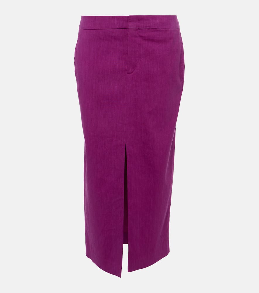 Isabel Marant Dixina linen-blend midi skirt