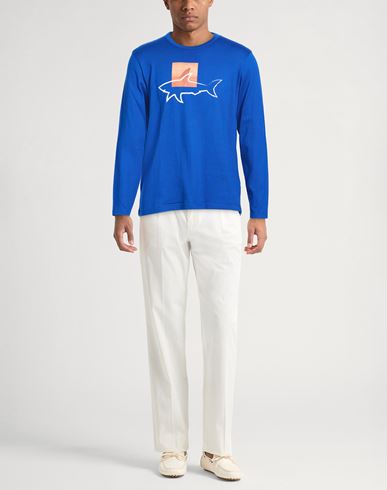 Man Sweatshirt Blue Size M Cotton