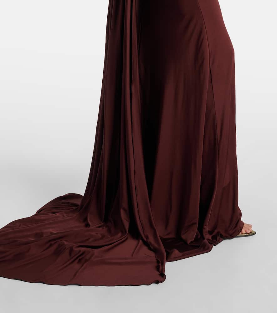 Gathered jersey gown