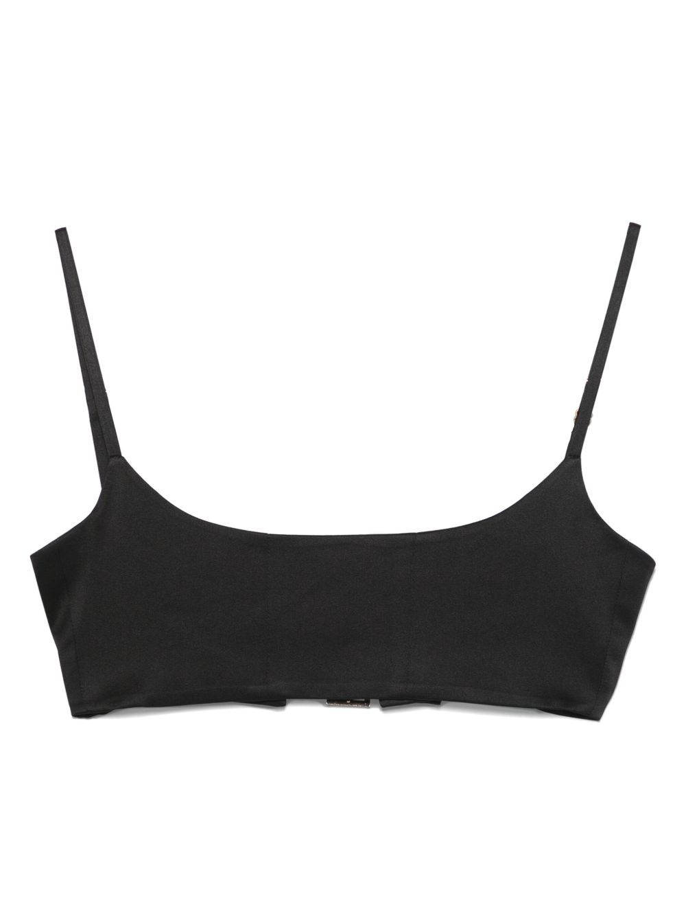 Stretch-silk top - Black