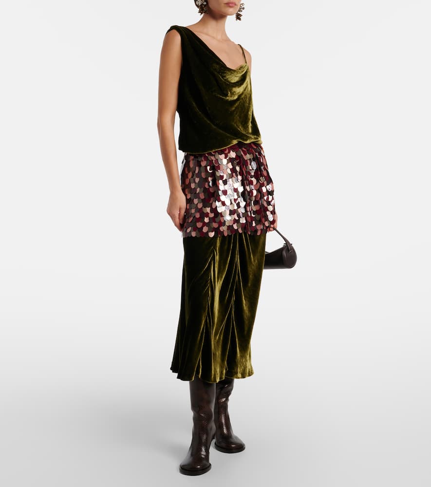 Snake-effect leather knee-high boots