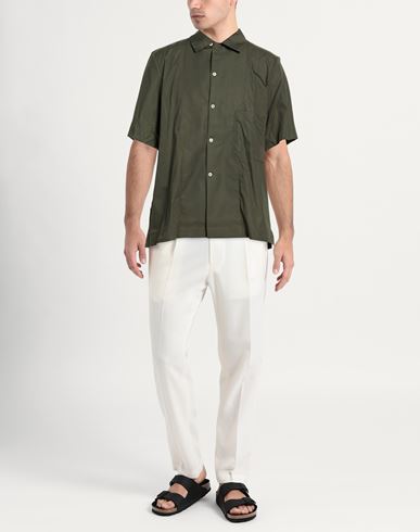 Man Shirt Military green Size L Cotton