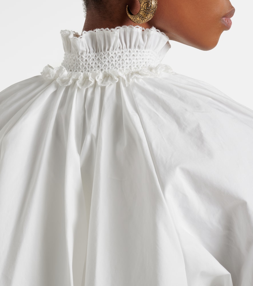 Alchemy lace-trimmed cotton poplin maxi dress
