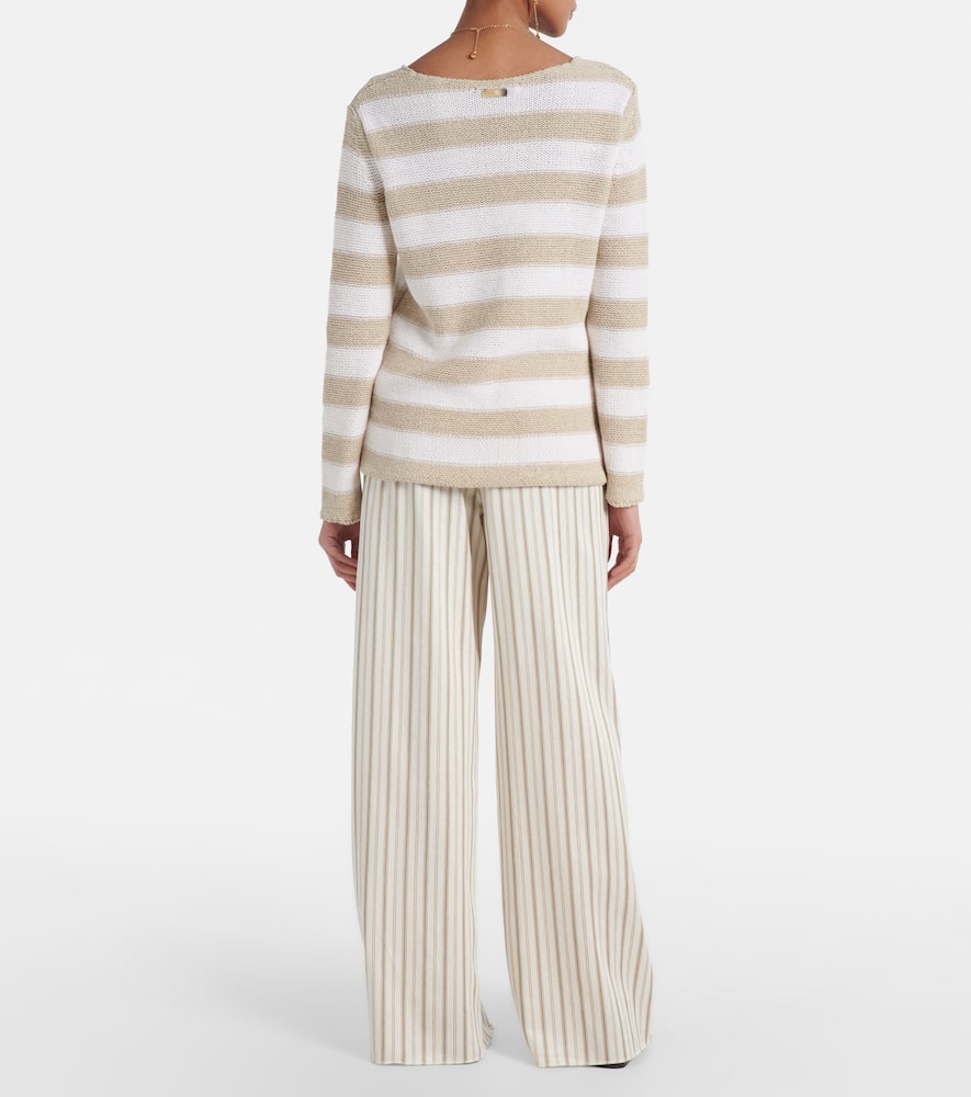 Max Mara Palazzi striped linen and cotton sweater