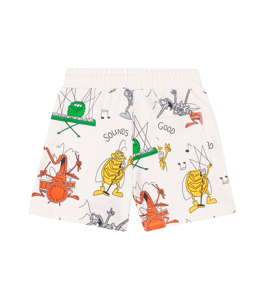 Printed cotton jersey shorts