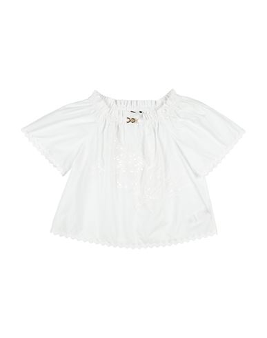 Kid Girl Top White Size 10 Cotton, Viscose, Polyester