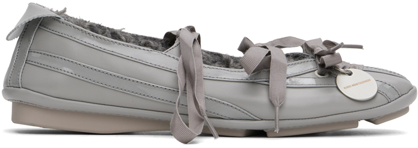Kiko Kostadinov 여성 Gray Lella Hybrid Ballerina Flats 242985F118001