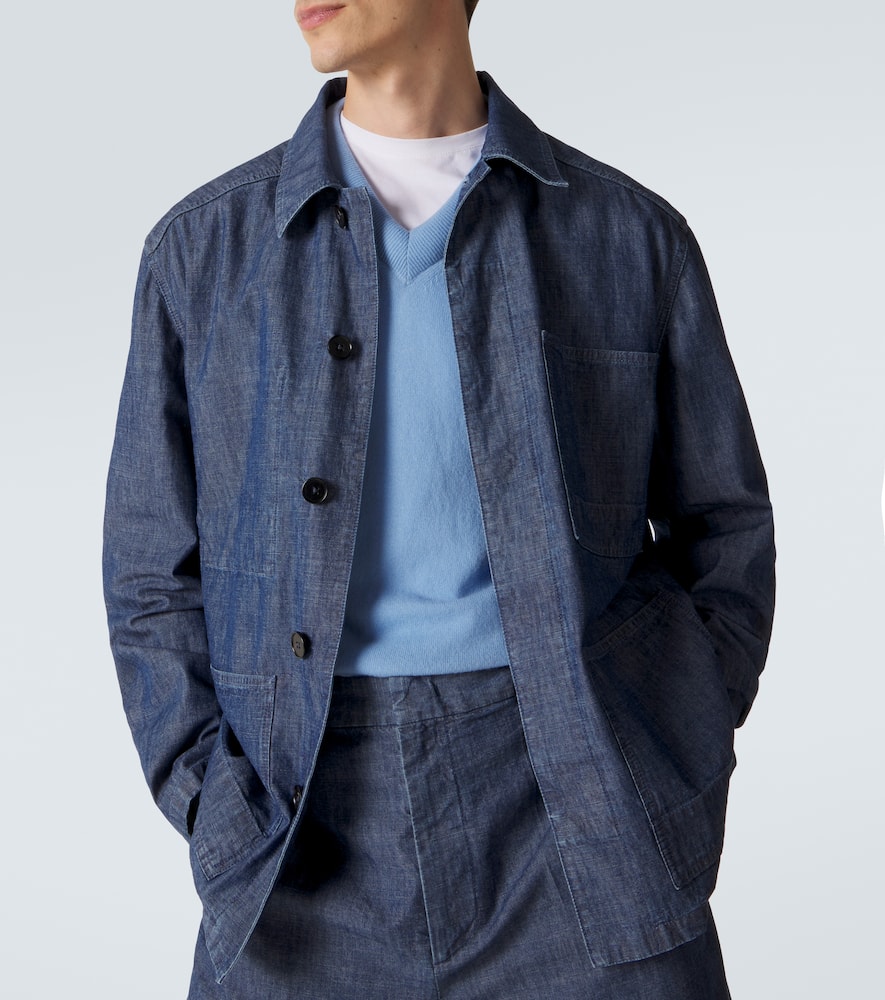 Cotton chambray overshirt