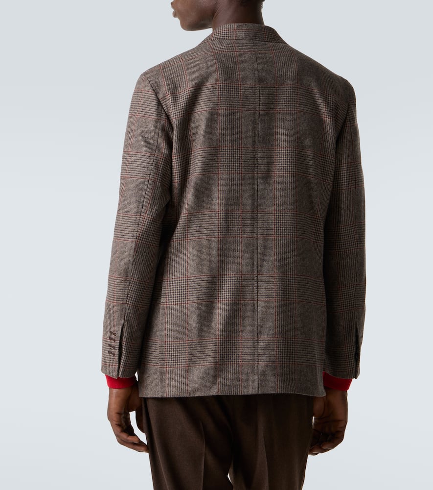 Checked wool blazer