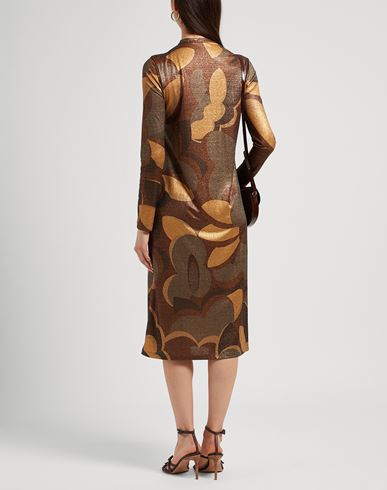 Siyu Woman Midi dress Marigold Size 4 Viscose, Polyamide, Polyester