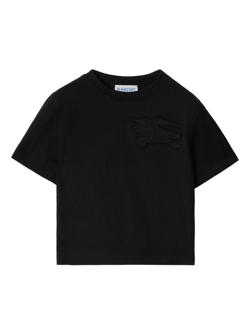 Equestrian Knight-appliqué organic cotton T-shirt - Black