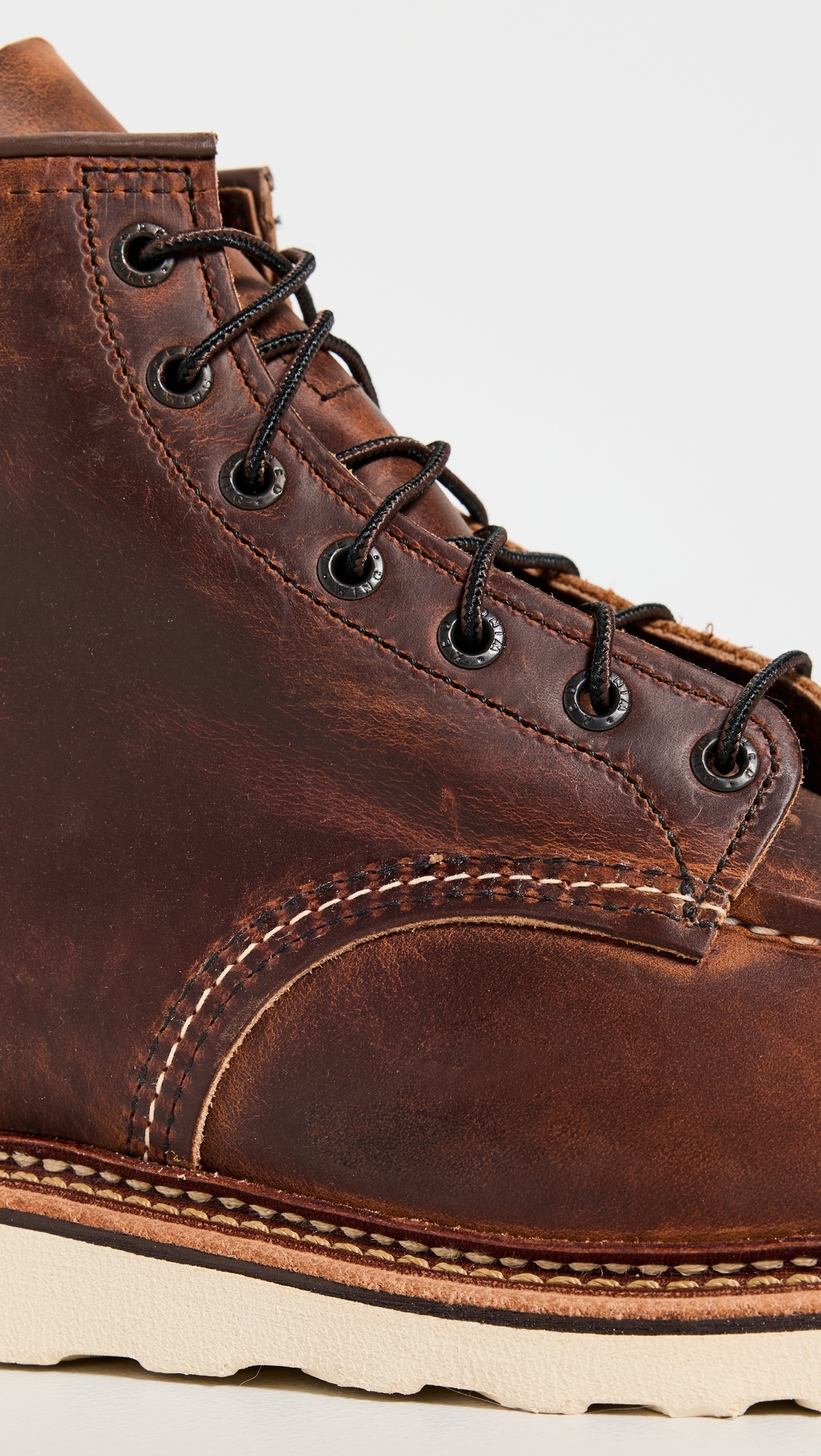Classic Moc Rough and Tough Leather Boots 6 Copper Rough & Tough