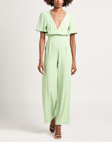 Woman Jumpsuit Light green Size 2 Polyester, Elastane