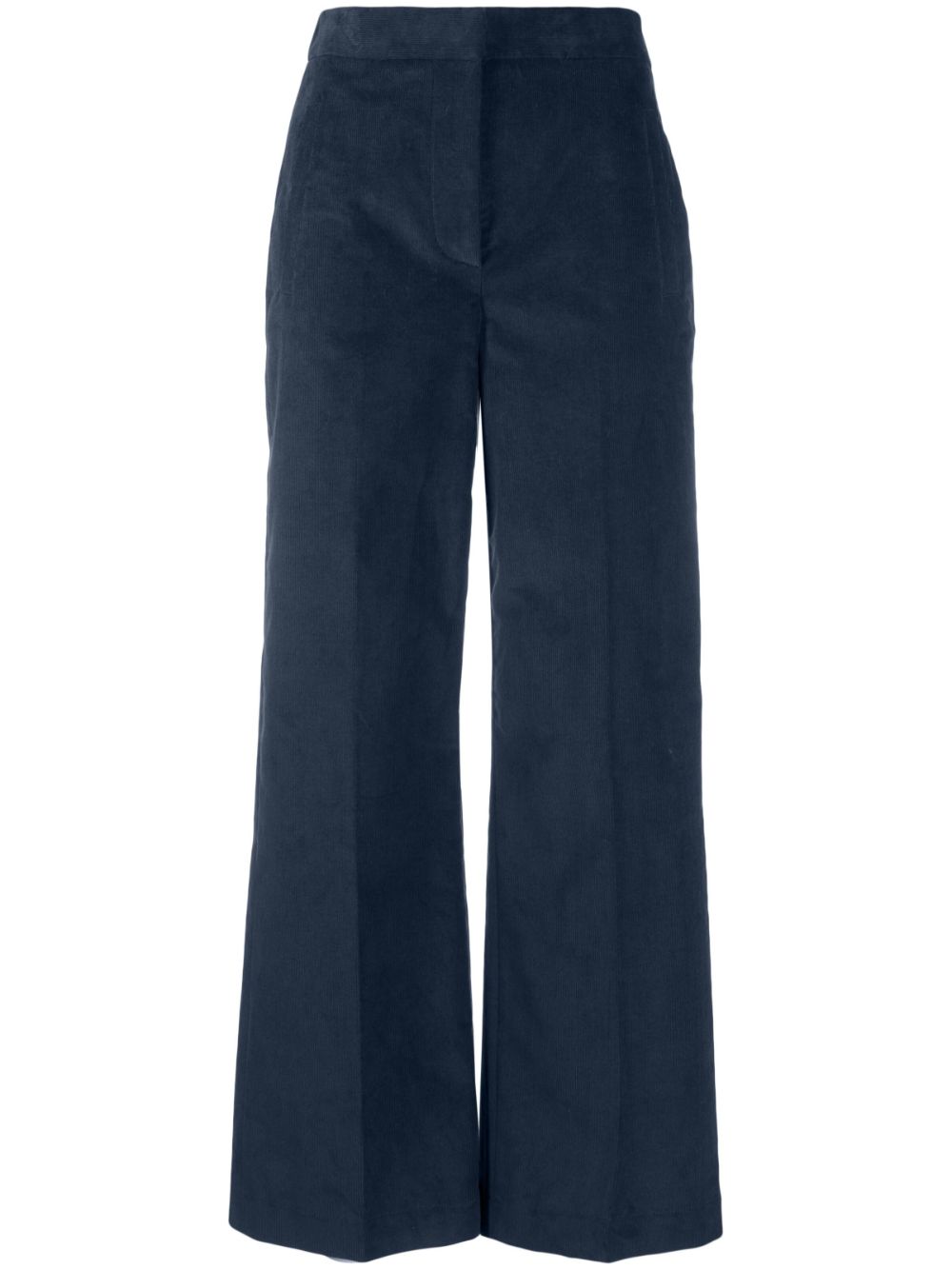 Corduroy wide-leg trousers - Neutrals