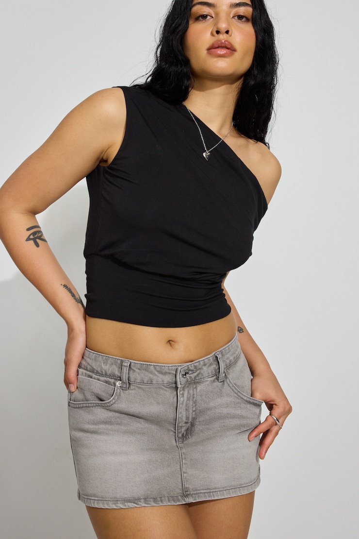 Denim Micro Skort