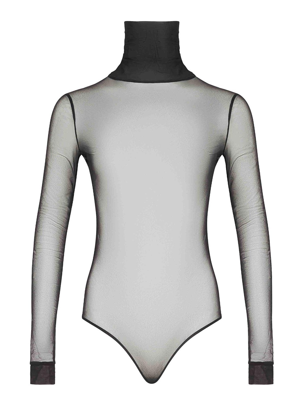 Black Sheer Turtleneck Bodysuit