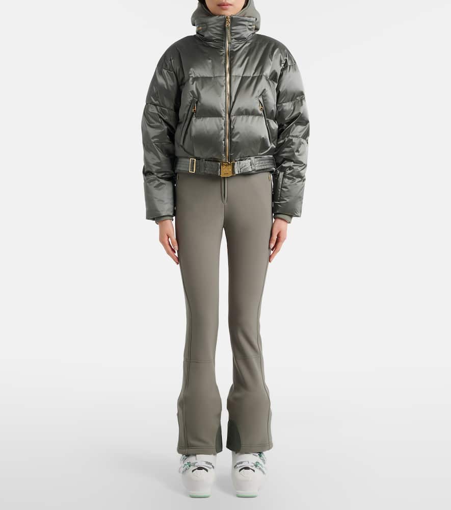 Cropped down ski jacket