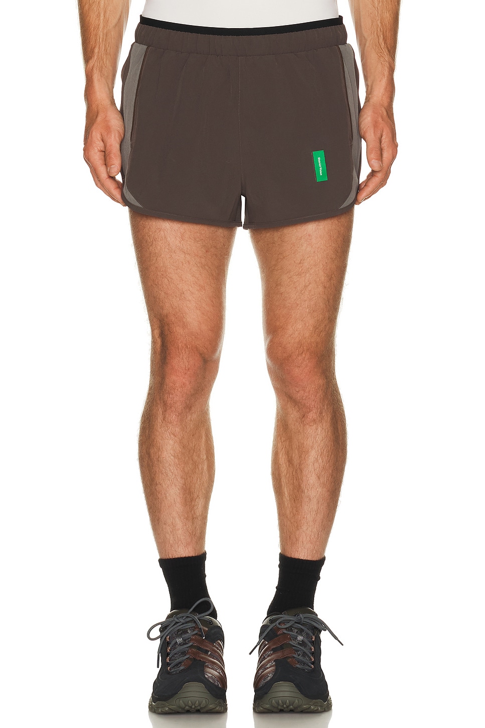 District Vision 2 Training Shorts in Carbon & Dark Taupe - Brown. L also in S, M, XL/1X
