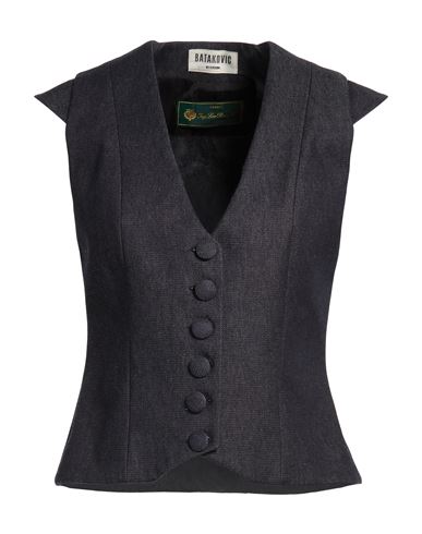 Woman Tailored Vest Blue Size S Wool