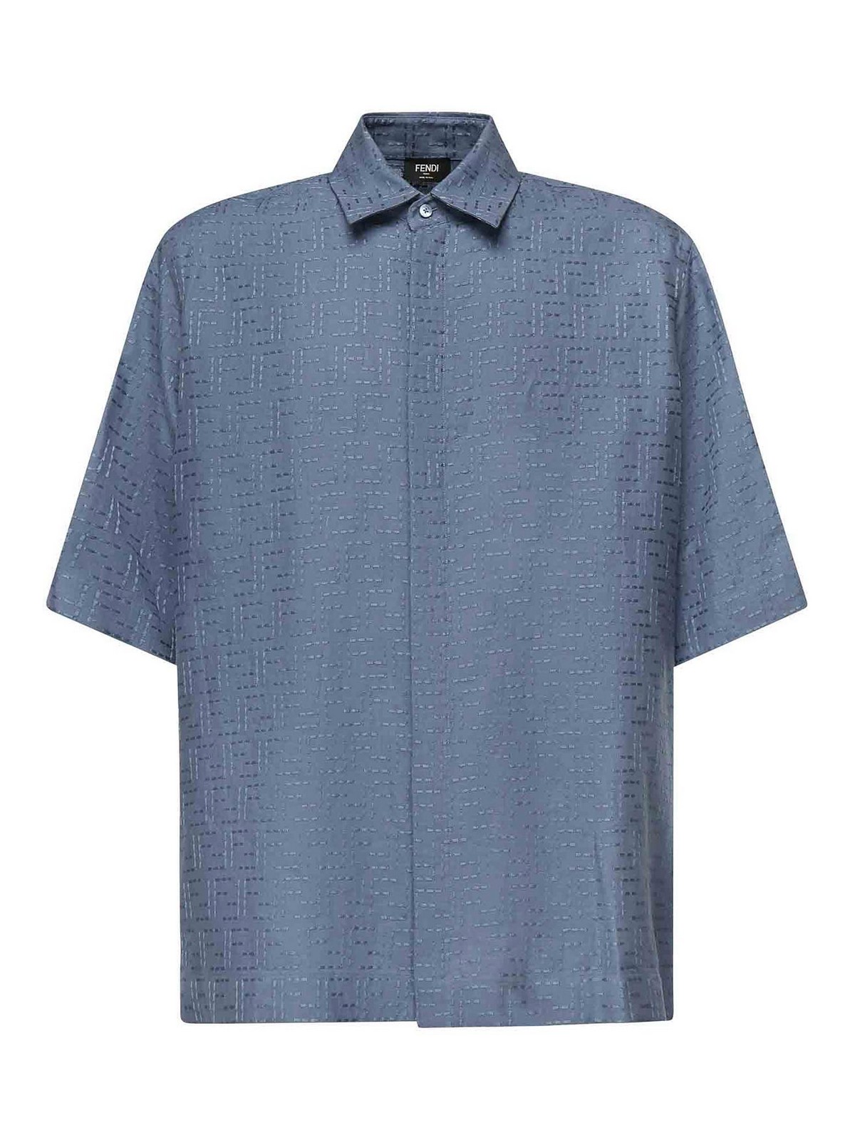 Cerulean Blue Linen Blend Shirt