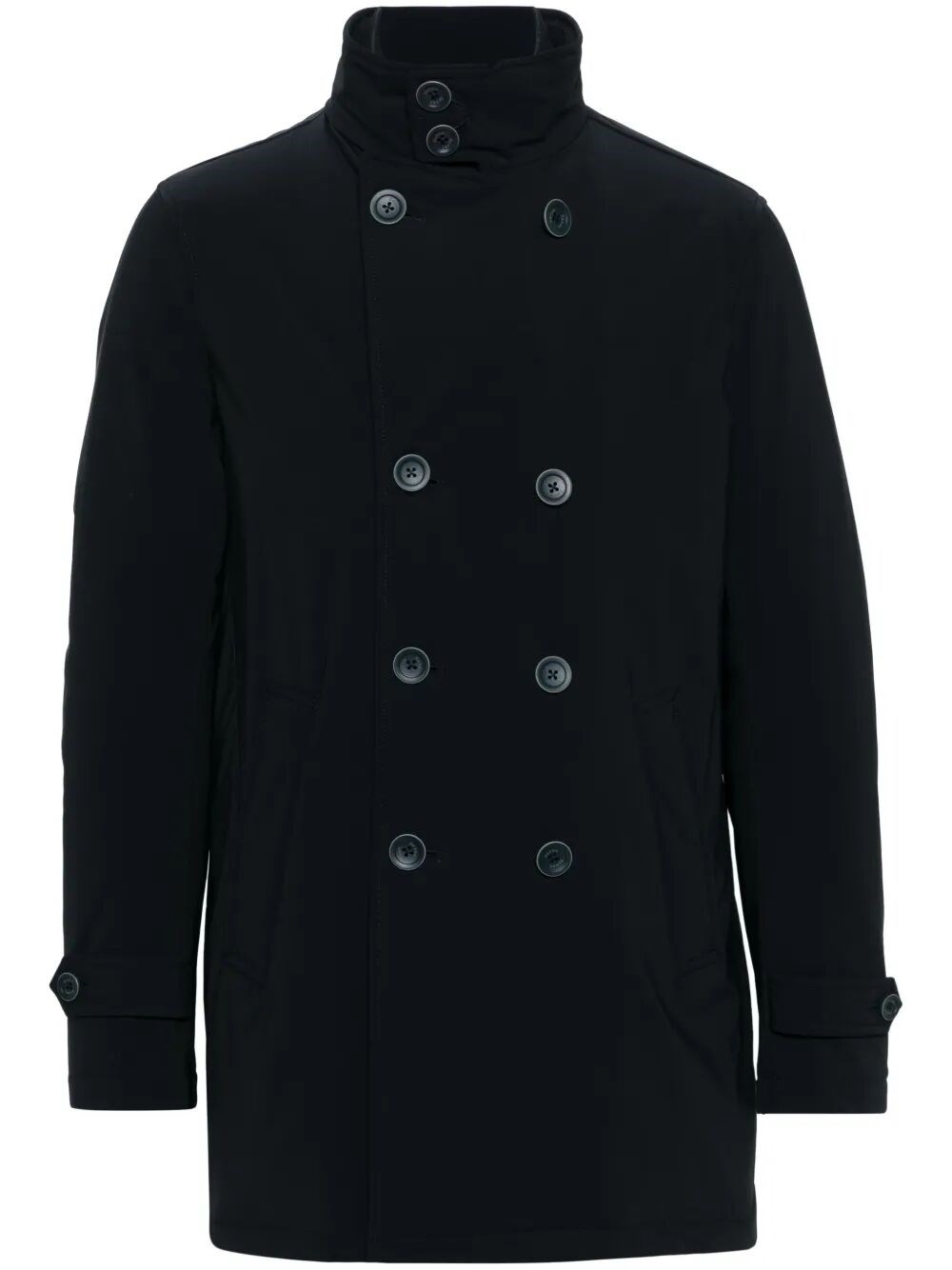 Double-Breasted Nylon Down Jacket