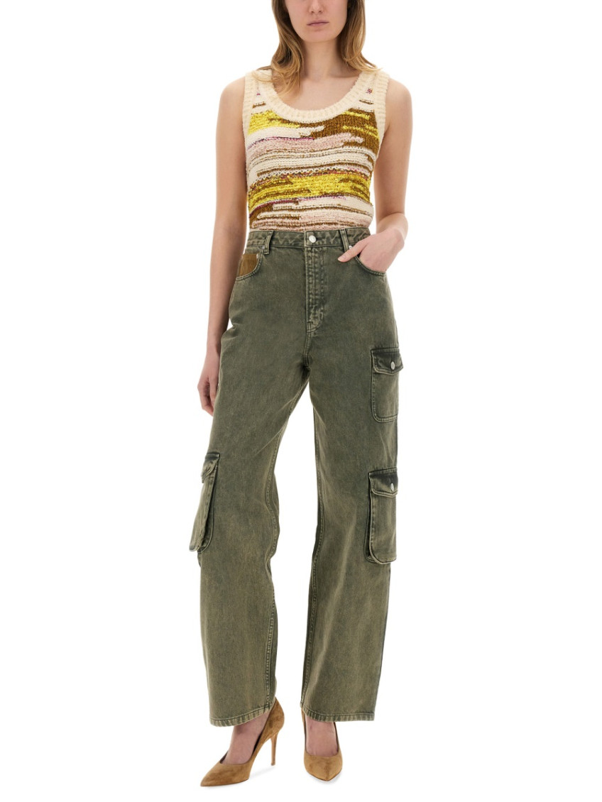 Khaki Relaxed High Rise Jeans