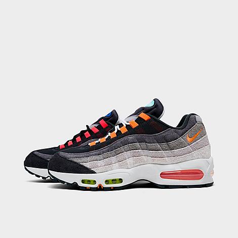 Men's Air Max 95 Big Bubble PRM Casual Shoes in Hyper Turquoise/Volt/Solar Red