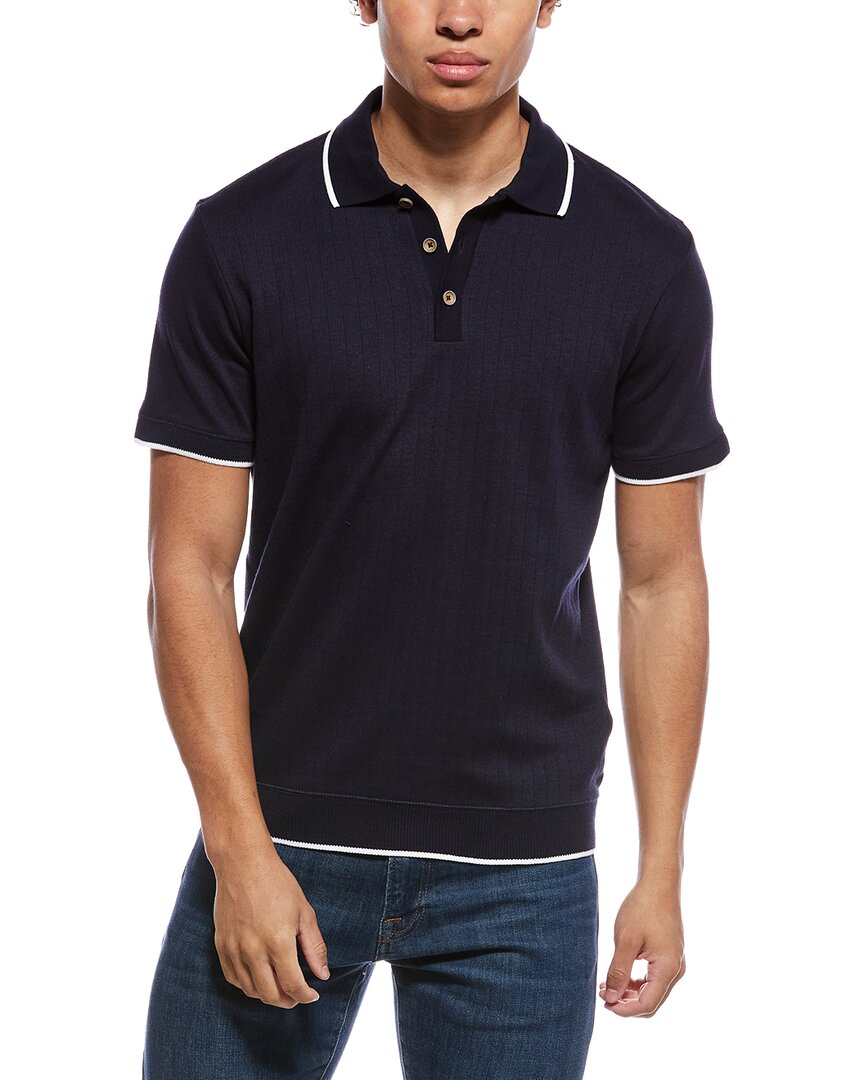 Ribbed Polo Sweater