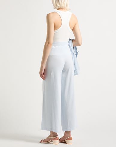 Woman Pants Sky blue Size 8 Cotton