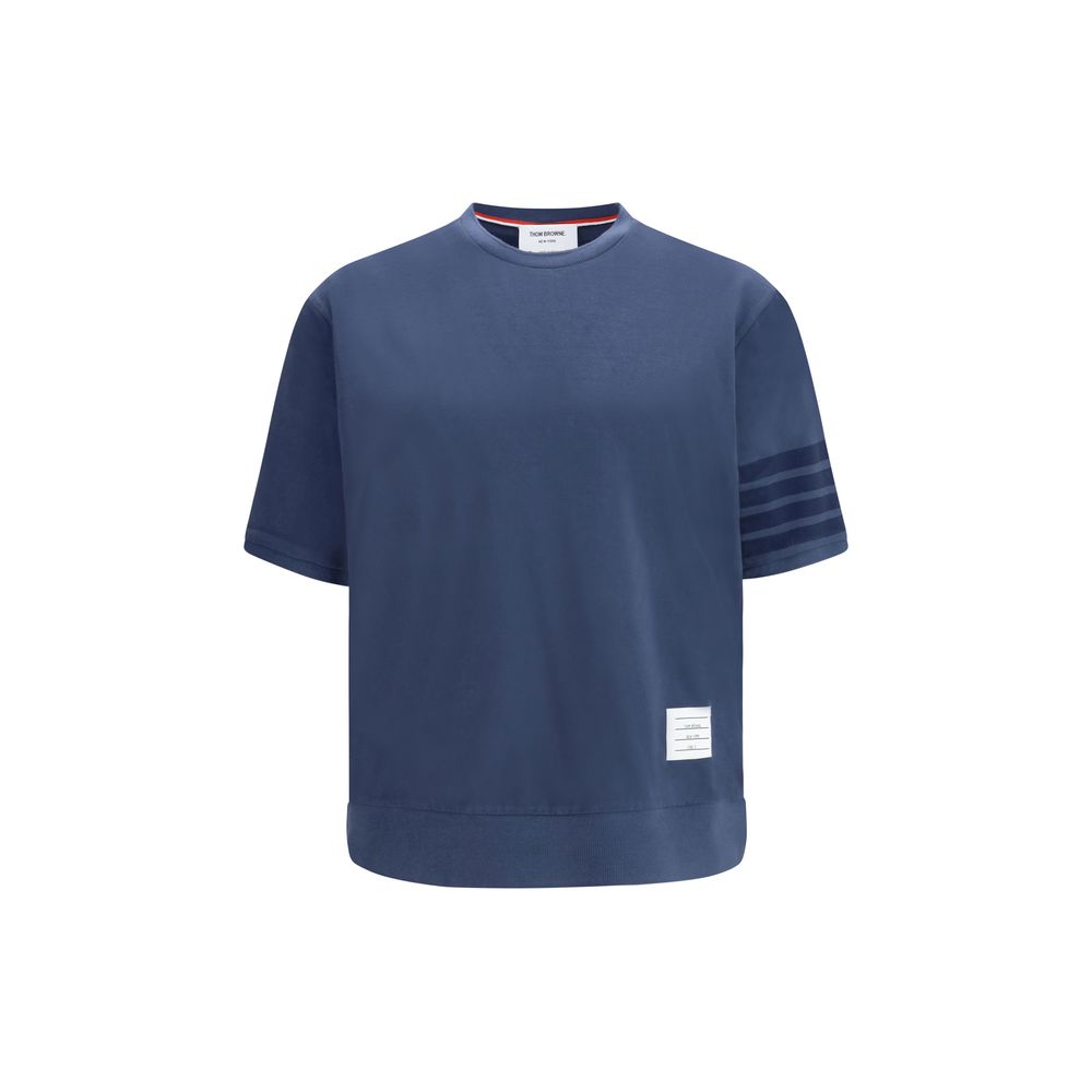 4-Bar Cotton Jersey T-Shirt — Blue