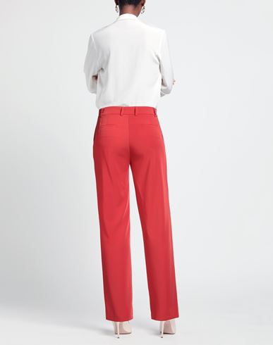 Woman Pants Tomato red Size 10 Polyester, Elastane