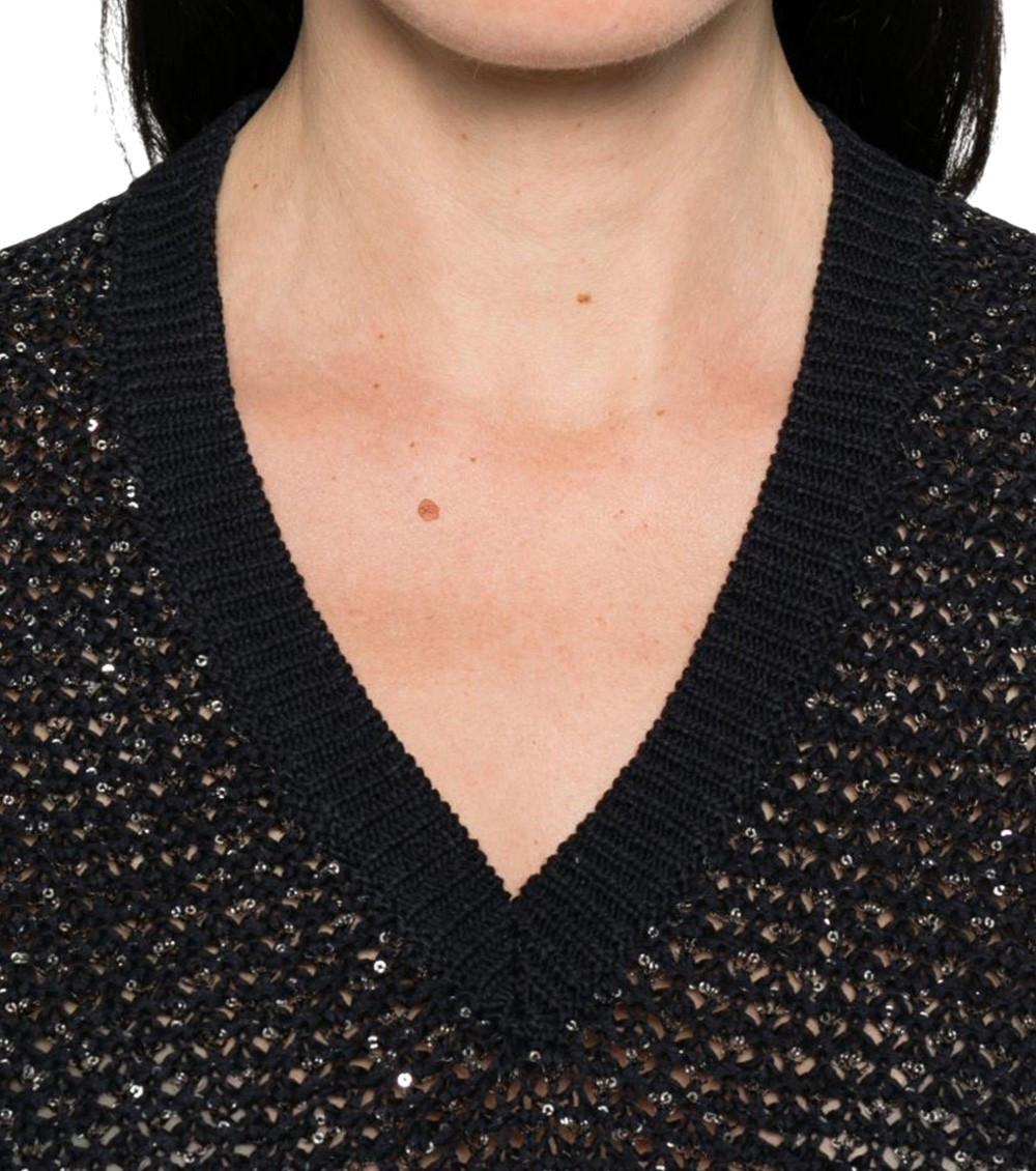 Embellished V-Necked Top