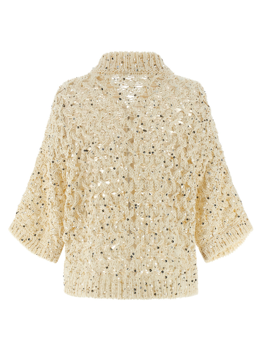 Sequin Mesh Cardigan