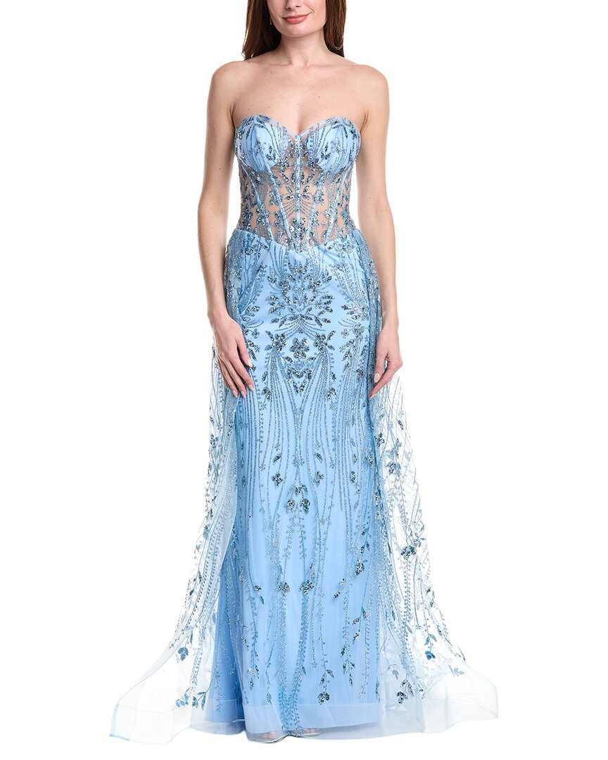 Illusion Bodice Mermaid Dress
