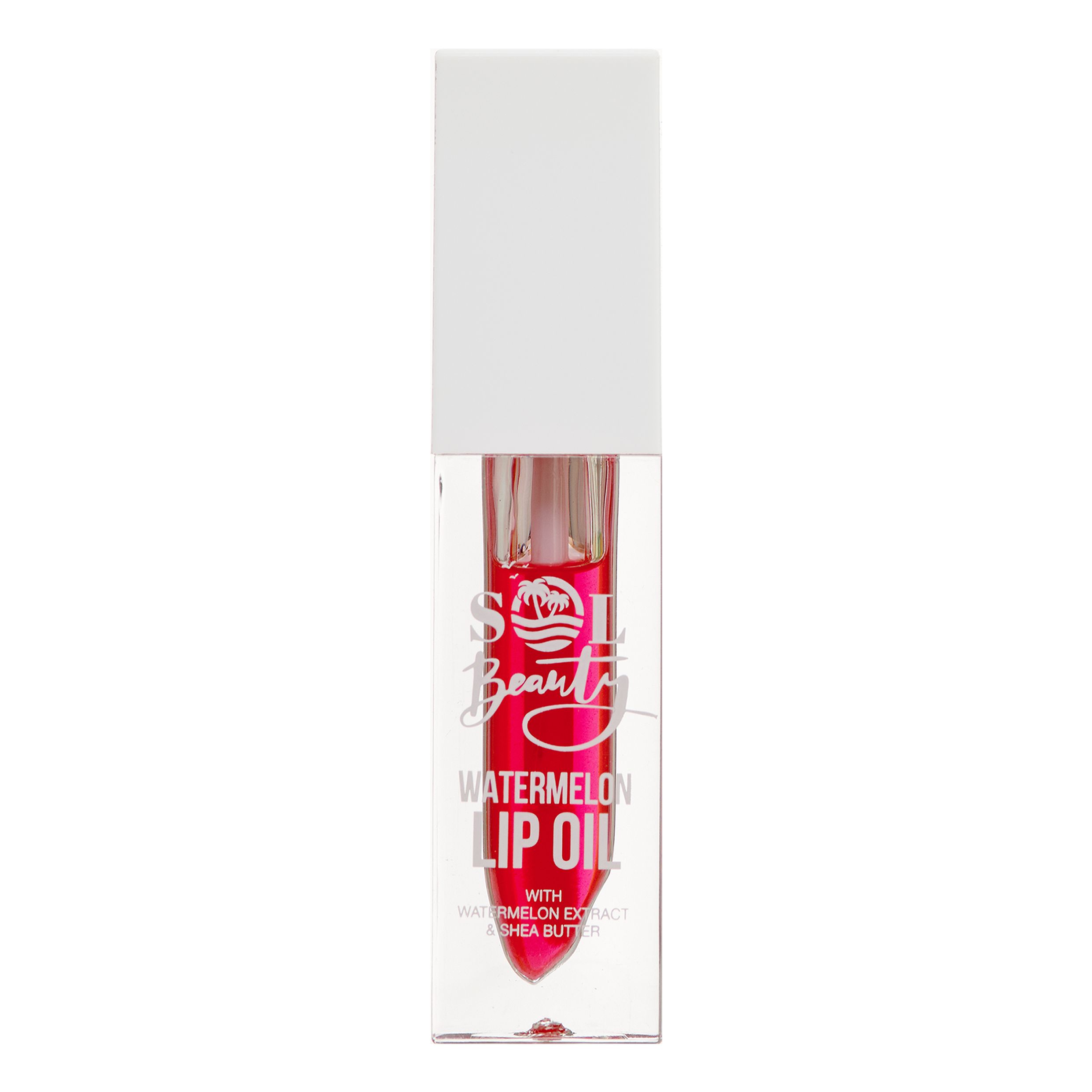 Sol Beauty Watermelon Lip Oil Extract Shea Butter Nourish Hydrate Soften Lips 3G In Clear