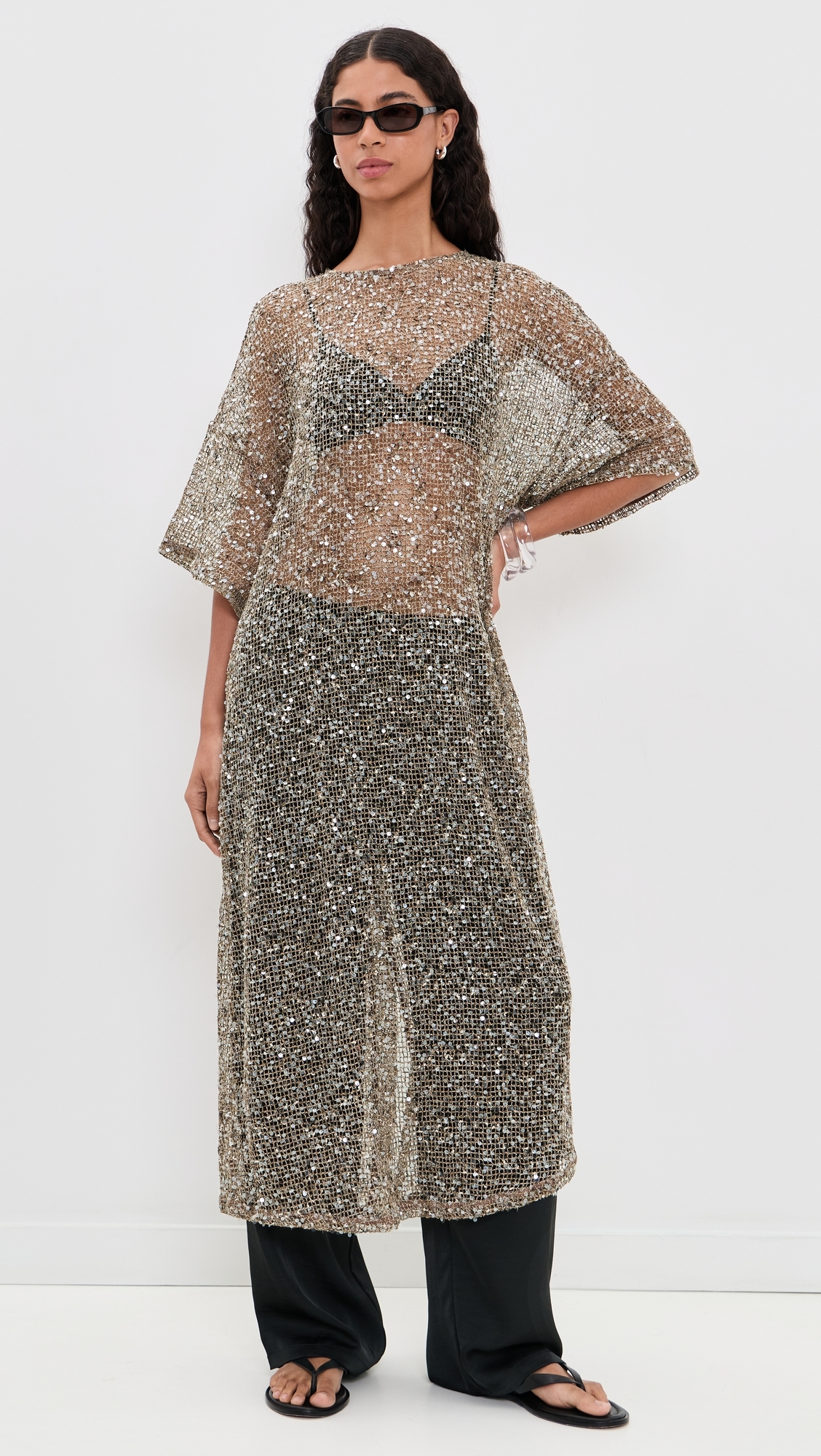 Ivette Sequin Dress Mocha